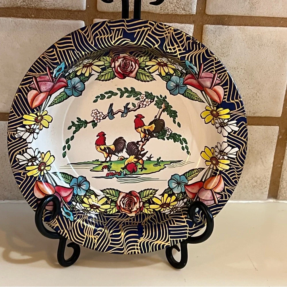 Vin Metal Tin Plate Brazil Rooster “ Action Industries Brazil”